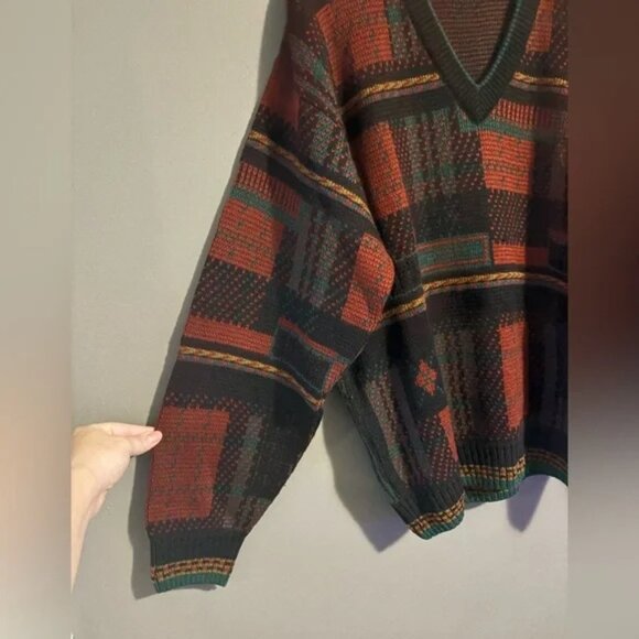 Adonis brand size M striped Style Multicolor Sweater, acrylic and wool blend - Picture 4 of 5